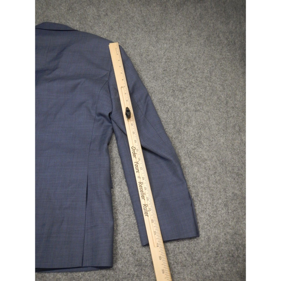 J. Crew Thompson Suit Men's Size 38S Slim Fit Blue w/ Brown Buttons 100% Wool - Picture 8 of 16